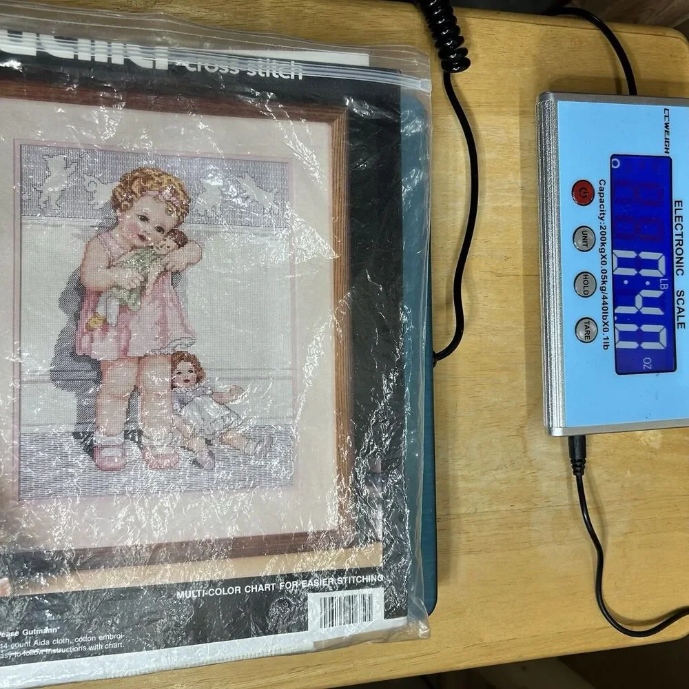 Bucilla 1992 Love is Blind Counted Cross Stitch Kit 40672 Baby Doll Cat Vintage